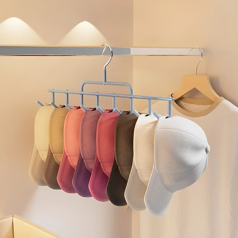 1pc/2pcs New Hat Rack, Ins Style Hat Organizer - 1 Hanging Rack for Up to 8 High-Top Hats, Dormitory Closet Wall-Mounted Baseball Cap Display Stand, Back to School And School Supply