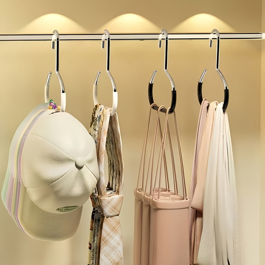 2pcs Simple Hat Storage Hooks, Metal Material for Scarf Organization, Belt Organization, Bra Organizer, s' Bag Storage