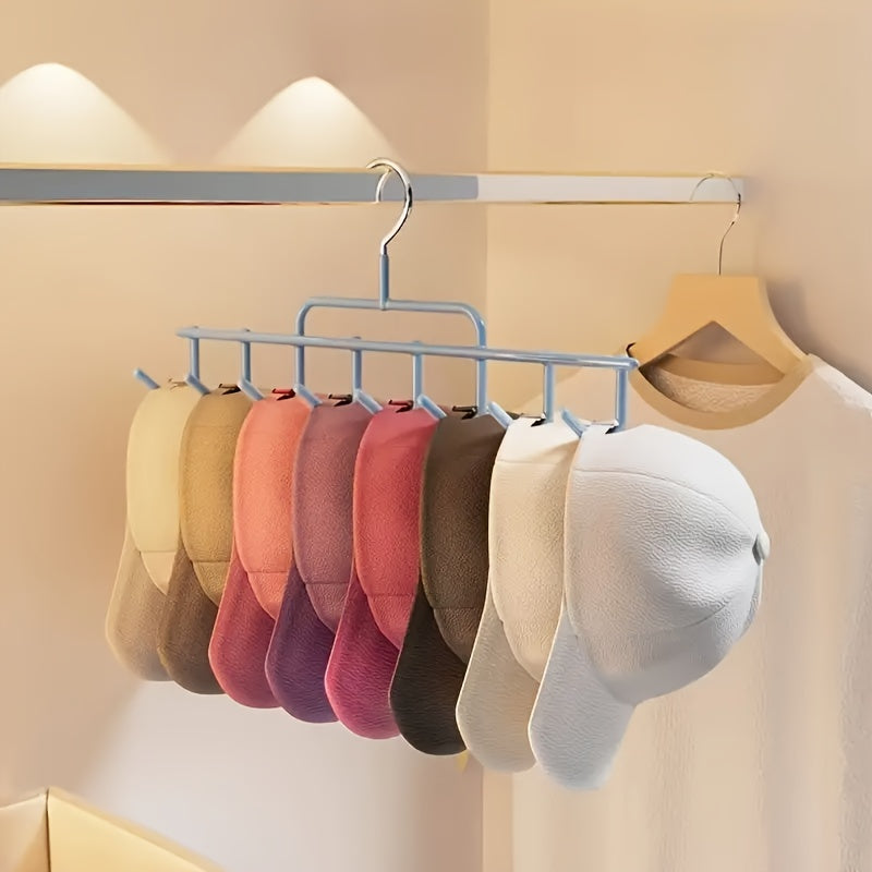 1pc/2pcs New Hat Rack, Ins Style Hat Organizer - 1 Hanging Rack for Up to 8 High-Top Hats, Dormitory Closet Wall-Mounted Baseball Cap Display Stand, Back to School And School Supply