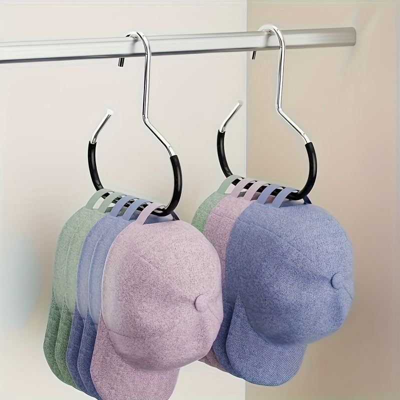 1pc New Hat Hanger, Hat Storage Fantastic 1 One Hanger Can Hang 8 Top Hats, Dormitory Wardrobe Inner Hanging Baseball Cap Sling Home Multifunctional Hanging Hat Display Rack, No Trace, No Hook